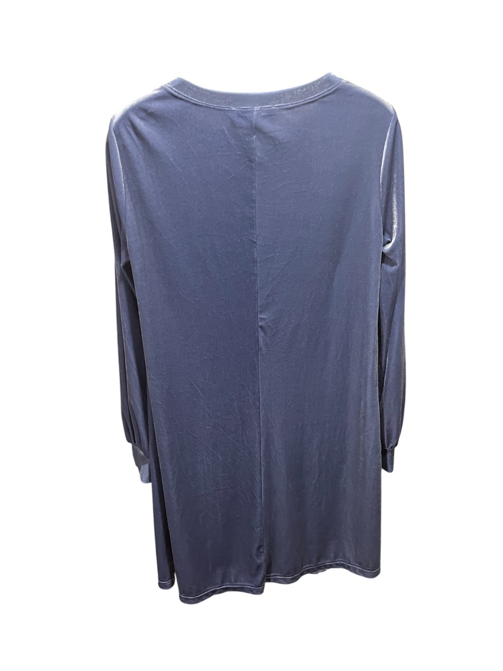 NEWAnthropologie Sunday in Brooklyn Dusty Blue Velvet Long-Sleeve Shirt Dress XS - Picture 6 of 14